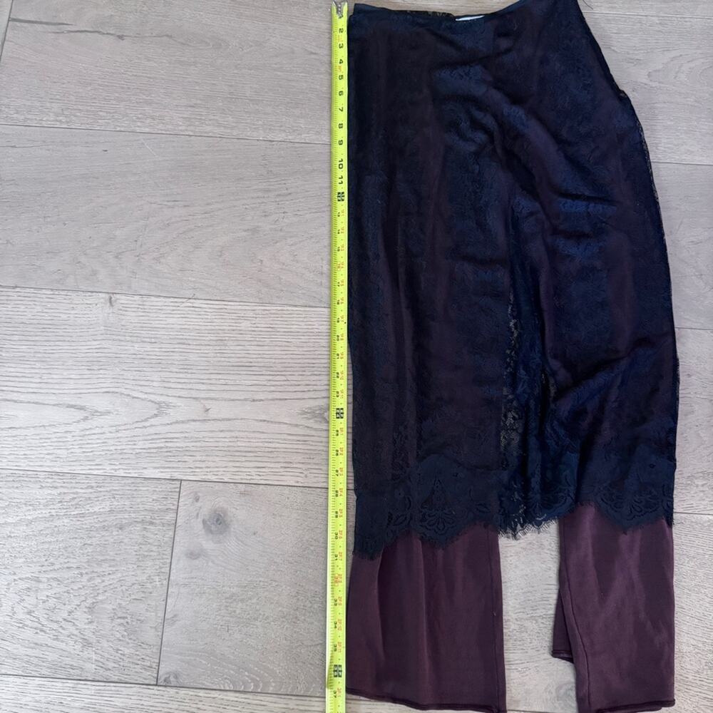 Zara Blogger Favorite Mixed Black Lace Skirt and contrasting pants size small - Picture 13 of 16